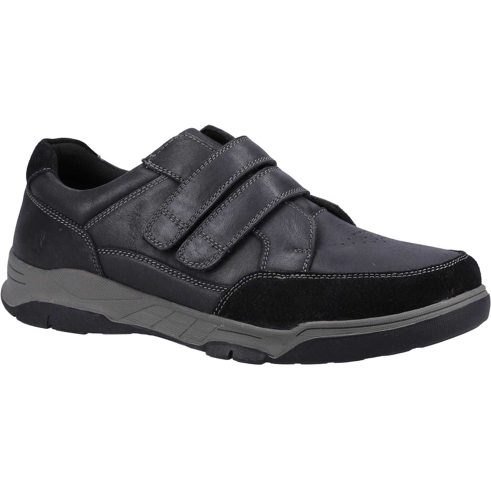 Hush Puppies Herren Fabian Leder Doppelriemen Schuhe (Schwarz)