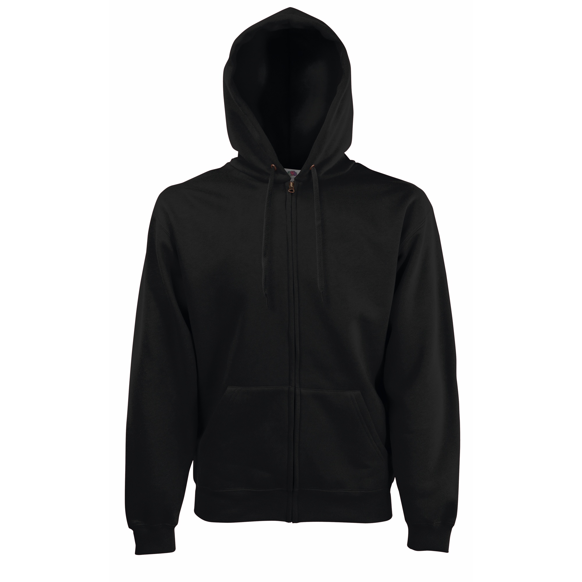 Fruit Of The Loom Herren Premium 70/30 Hooded Zip-Up Sweatshirt / Hoodie (Schwarz) Image