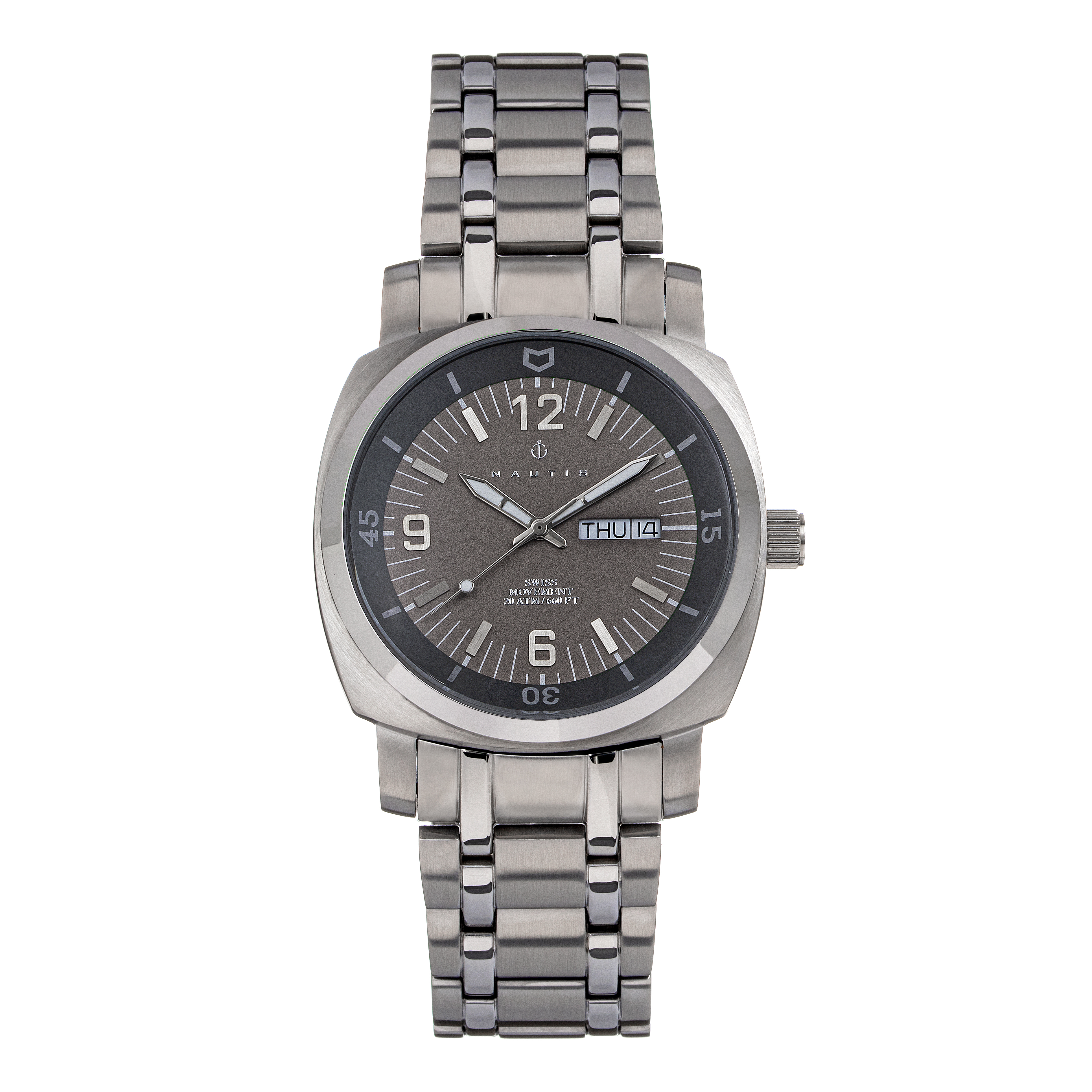 Nautis Stealth-Armbanduhr mit Tag/Datum Image