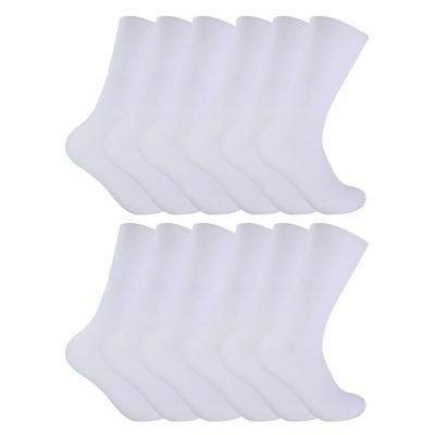 12 Paar Herren thermische diabetische Socken | Socken Snob | Nicht elastische extra breite diabetische Socken für schlechte Durchblutung - weiß Image