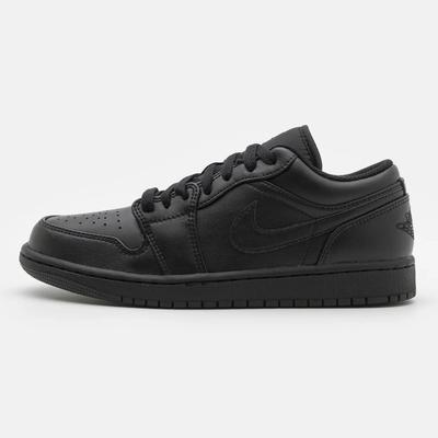 Nike Air Jordan 1 Low Herren-Trainer in Schwarz/Schwarz/Weiß Image