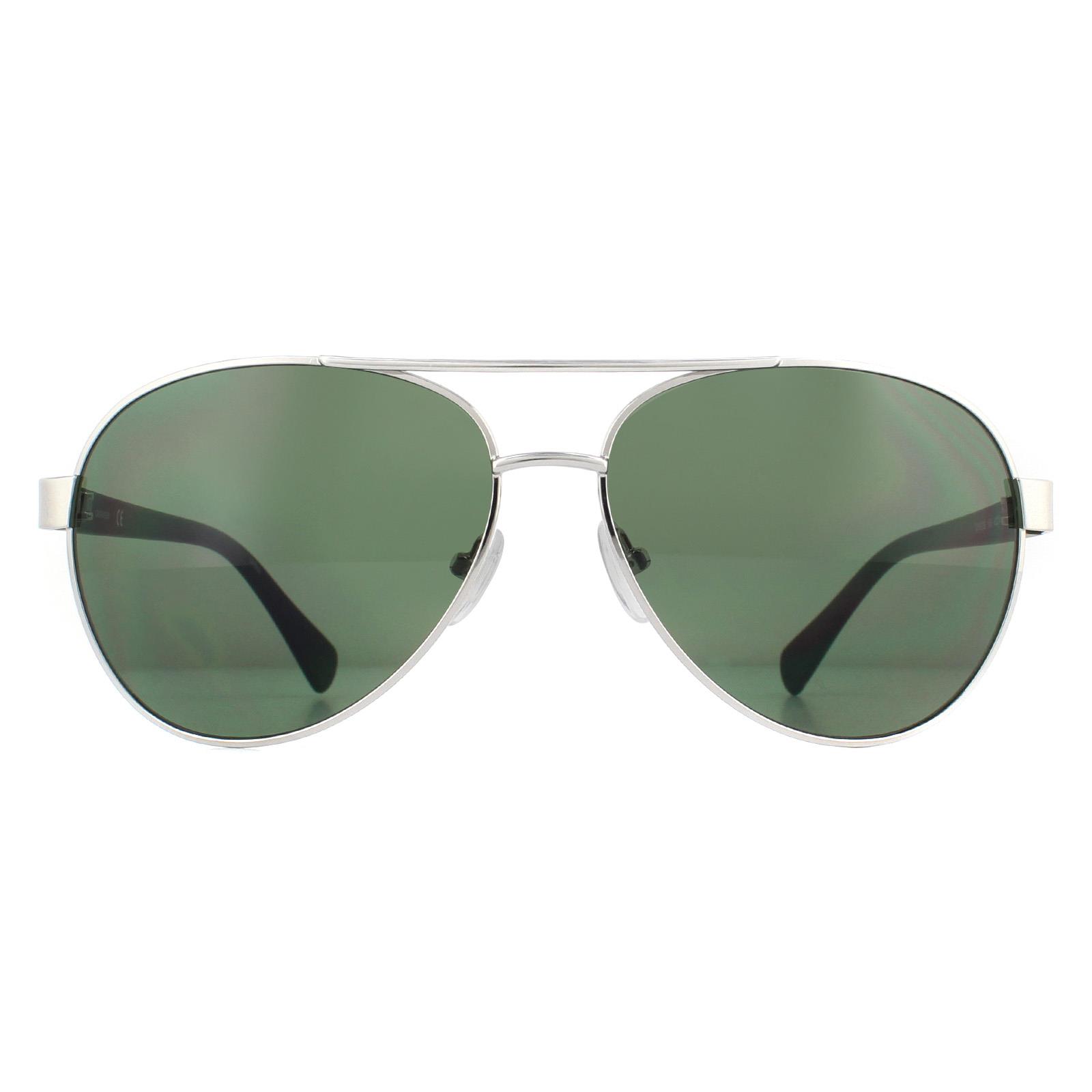 Calvin Klein Aviator Herren Silber Grün Sonnenbrille Image