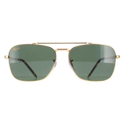 Ray-Ban Square Unisex Gold Grün RB3636 Neu Karawane