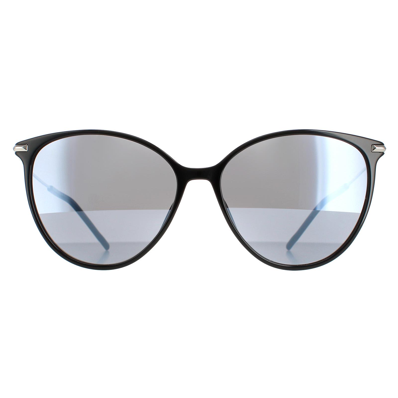 Hugo Boss Runde Herren Schwarz Silber Spiegel BOSS 1272/S