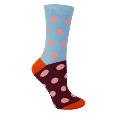 Miss Sparrow - Damen Bambus Socken | Neuheit gemusterten gestreiften Polka Dot Socken | atmungsaktiv weich | Geschenke für Sie - Spots (Blau) Image