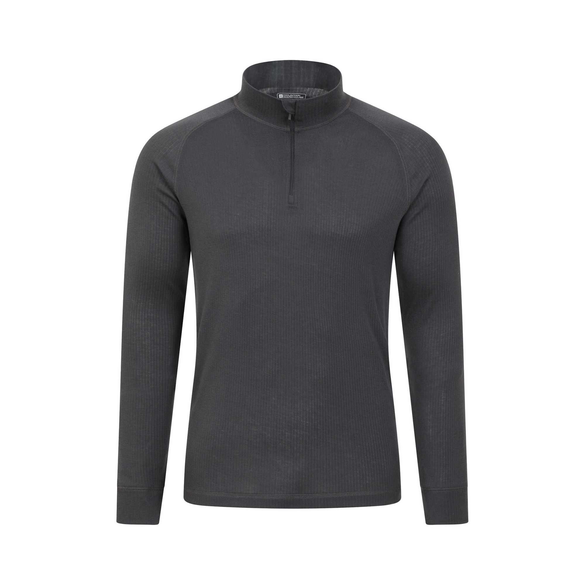 Mountain Warehouse Herren Talus Zip Neck Langarm Thermal Top (Grau)
