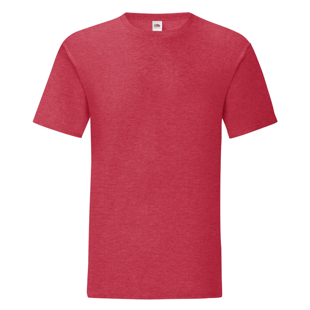 Fruit Of The Loom Herren Iconic T-Shirt (5er Pack) (Heather Red)