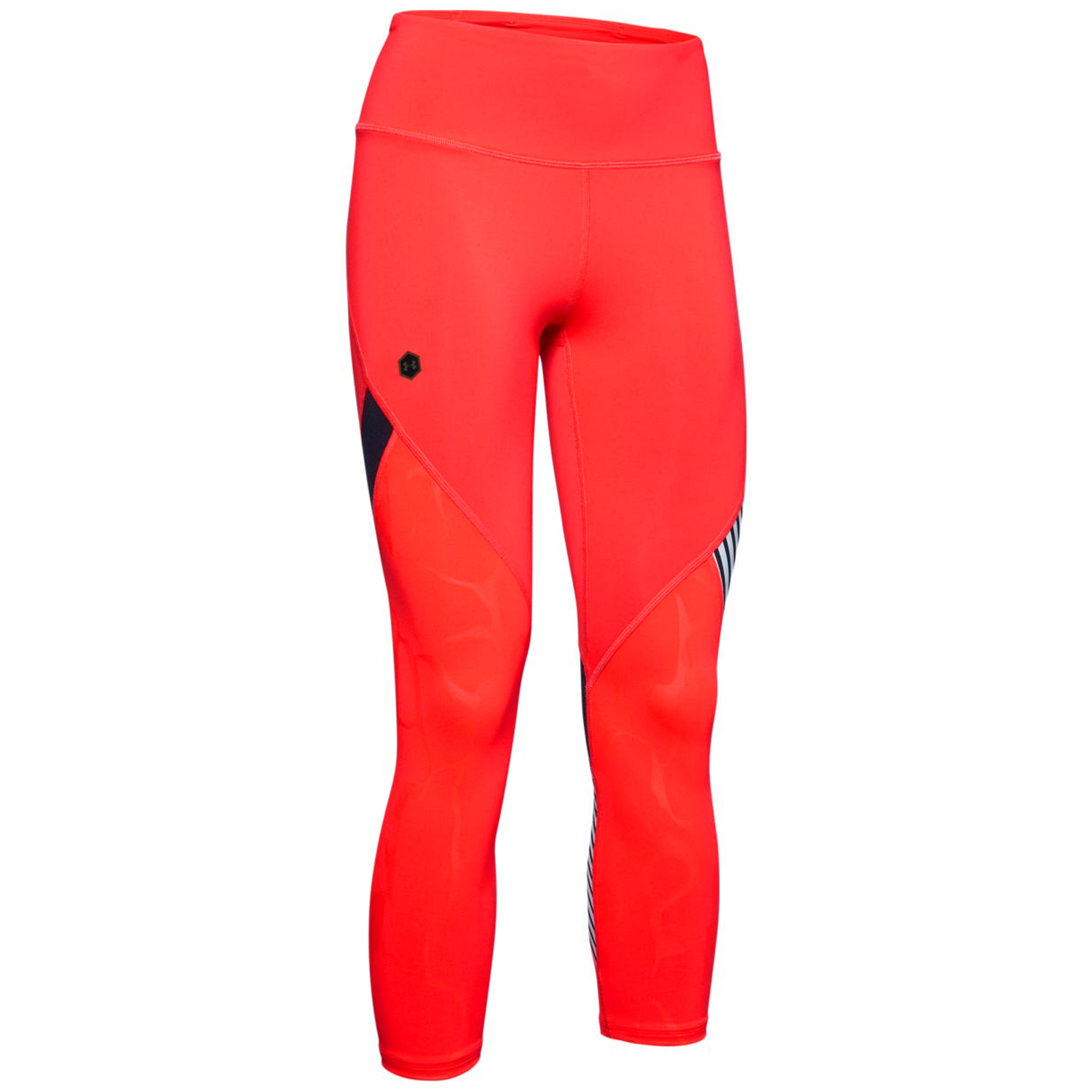 Under Armour Womens Rush geprägten Glanzernte Leggings eng 1351717 628 Image