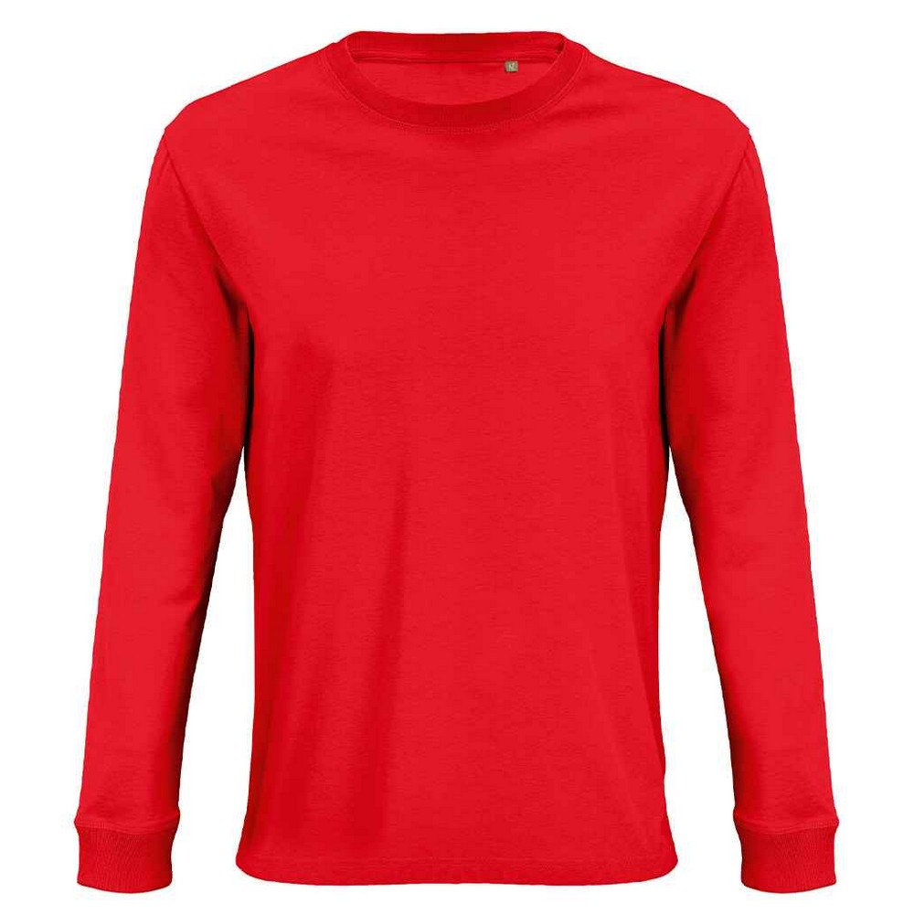 SOLS Unisex Pioneer Langarm-T-Shirt aus Bio-Baumwolle für Erwachsene (leuchtend rot) Image