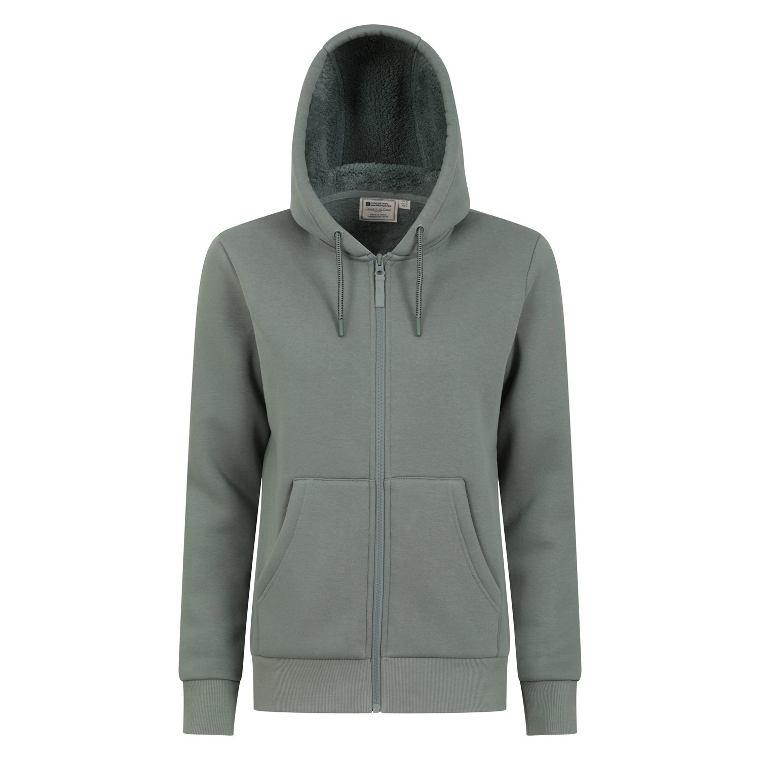Mountain Warehouse Damen/Damen Dalton Sherpa gefüttert Full Zip Hoodie (Khaki Grün) Image