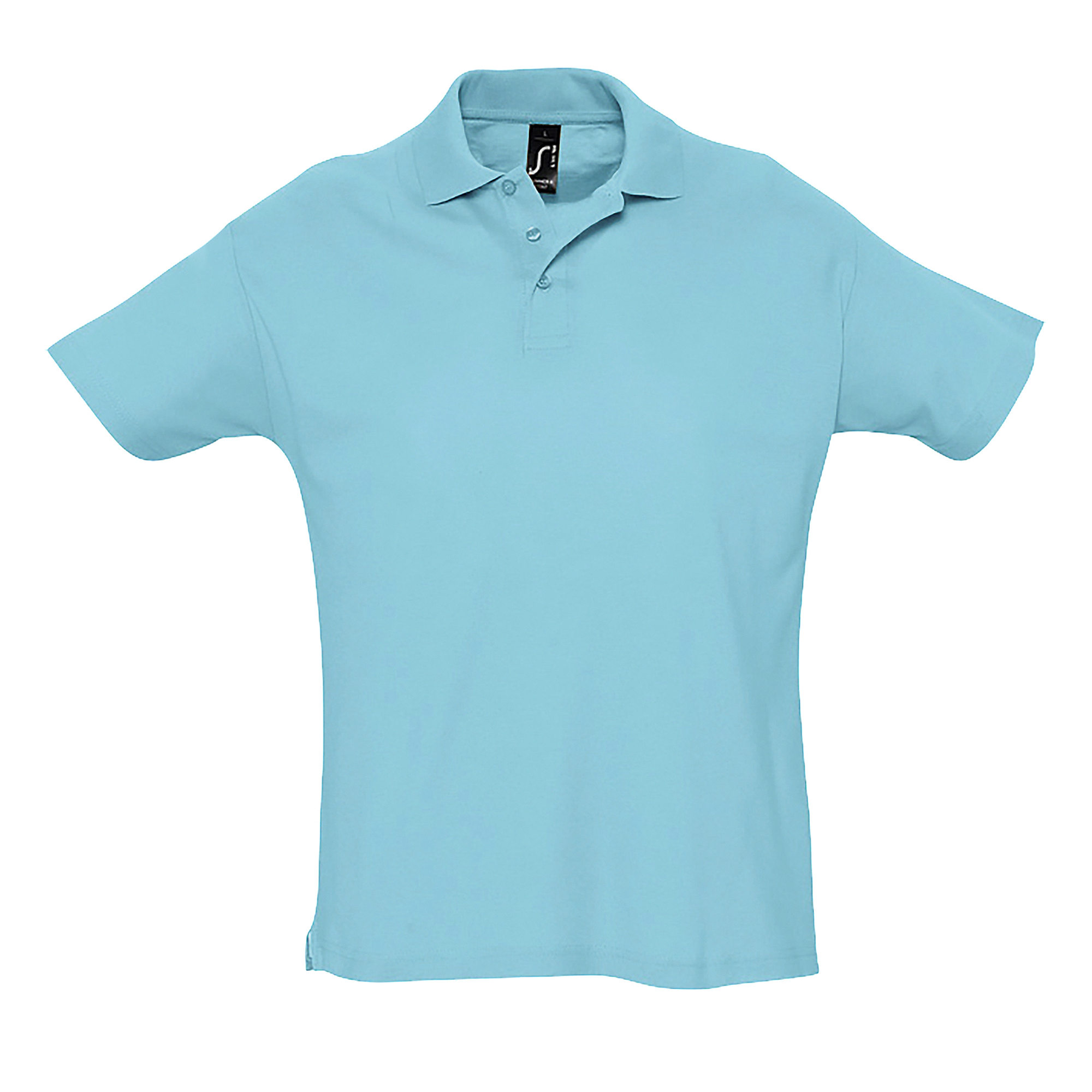 SOLS Herren Sommer II Pique Kurzarm-Poloshirt (Blau Atoll) Image