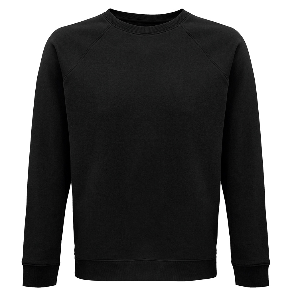 SOLS Unisex Erwachsene Space Organic Raglan Sweatshirt (Schwarz) Image