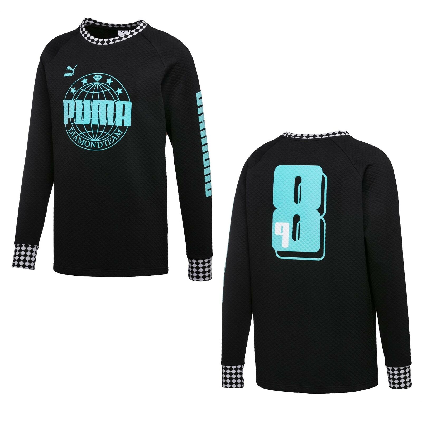 Puma X Diamond Crew Sweatshirt Grafikspringer schwarz 575355 01 Image