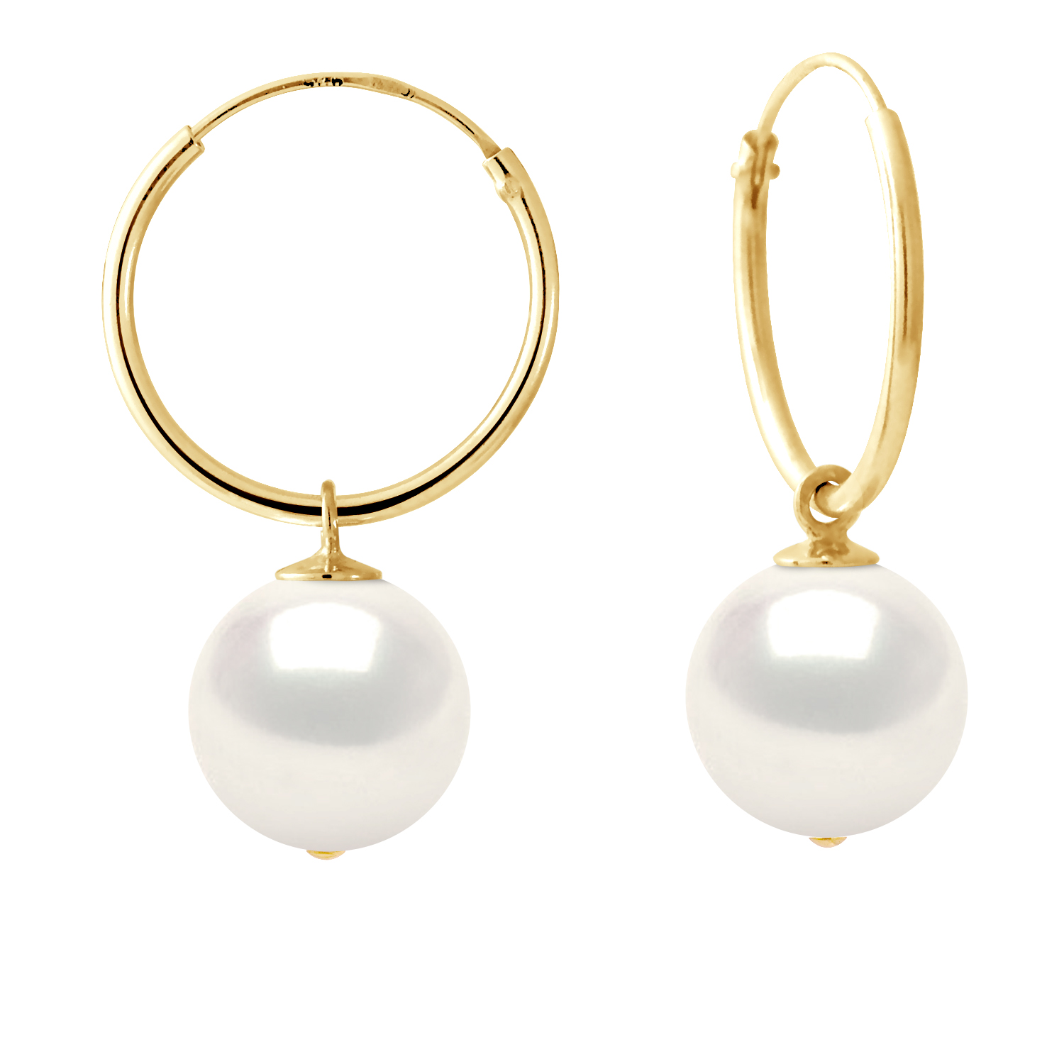 DIADEMA - Ohrringe - Gelbgold und echte Süßwasserperlen Image