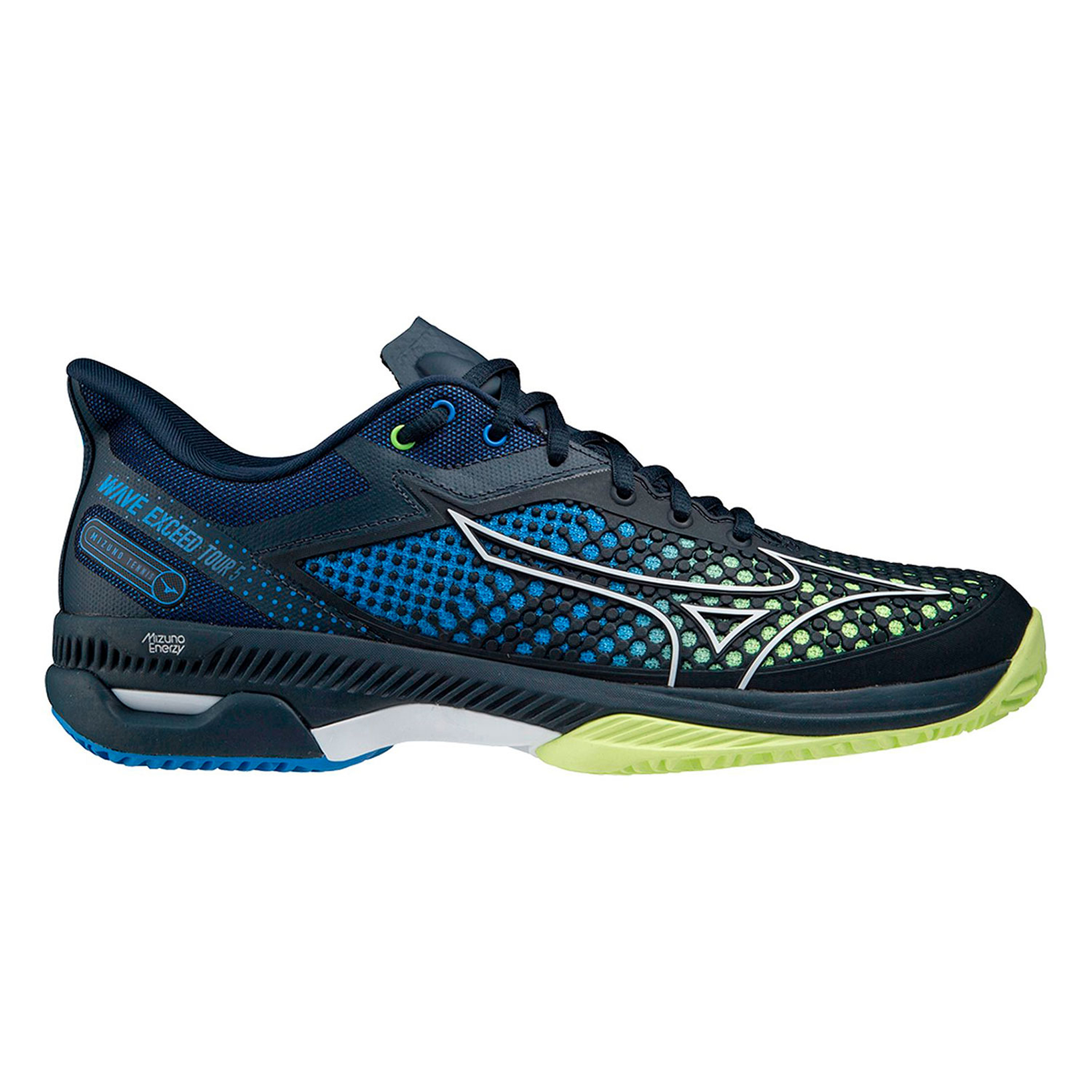 Mizuno Wave überschreitet die Tour 5 ccm Herren Blue Tennis Trainer