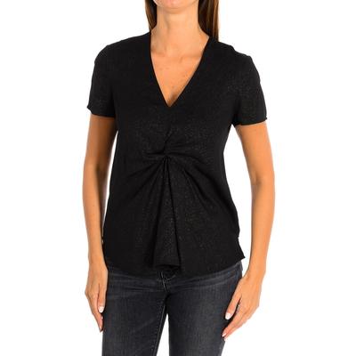 Kurzärmelige Bluse mit V-Ausschnitt 8970 woman