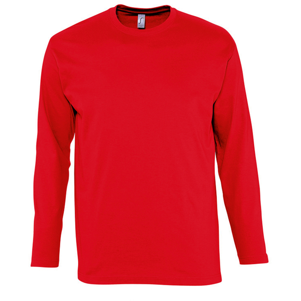 SOLS Herren Monarch Langarm T-Shirt (Rot) Image