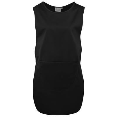 Premier Ladies/Womens Long Length Pocket Tabard (Schwarz) Image