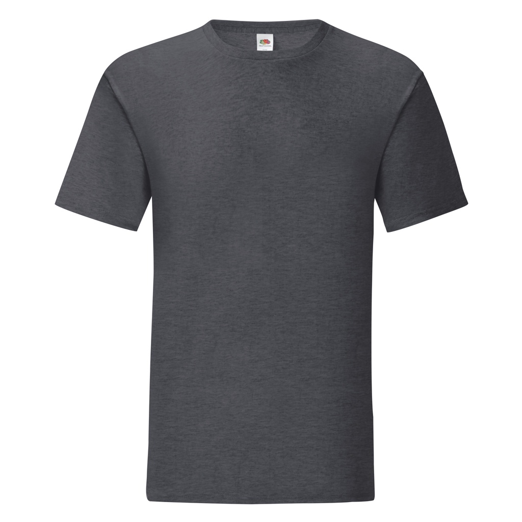Fruit Of The Loom Herren Iconic T-Shirt (5er-Pack) (Dark Heather)