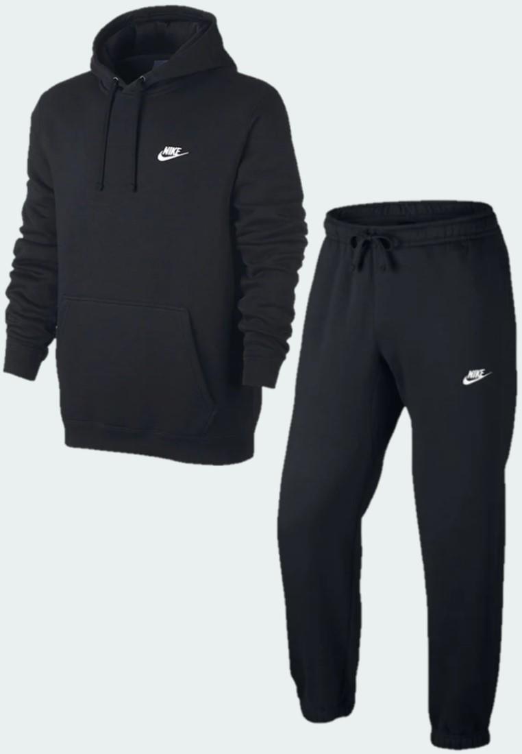 Nike Herren Sportswear Club Fleece-Trainingsanzug mit Kapuze in Schwarz