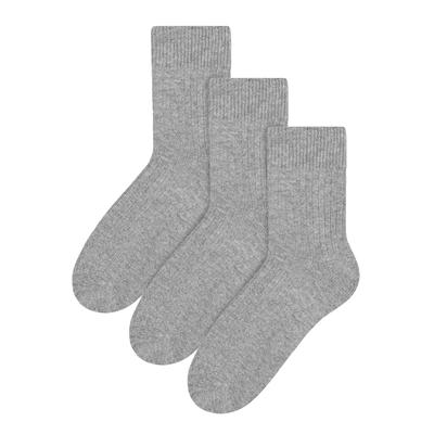 3 Paar Herren Wollsocken | Steven | Winter Leichtgewichtige Warme Stiefel Socken - Hellgrau Image