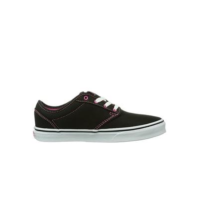 Vans Atwood Schnürung schwarze Leinwand Kinder Plimsolls K2UDDC Image