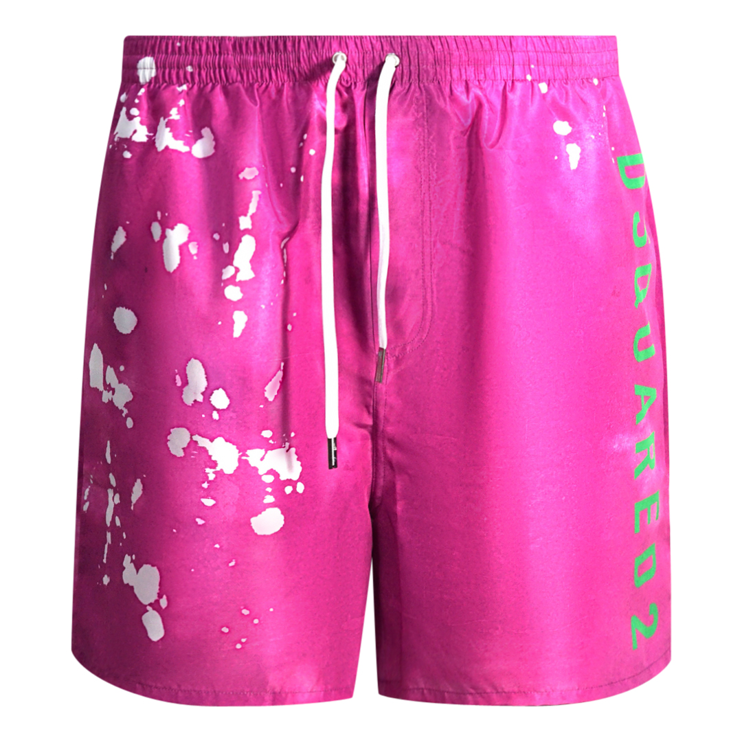 Dsquared2 Badeshorts in Acid-Waschung in Pink Image