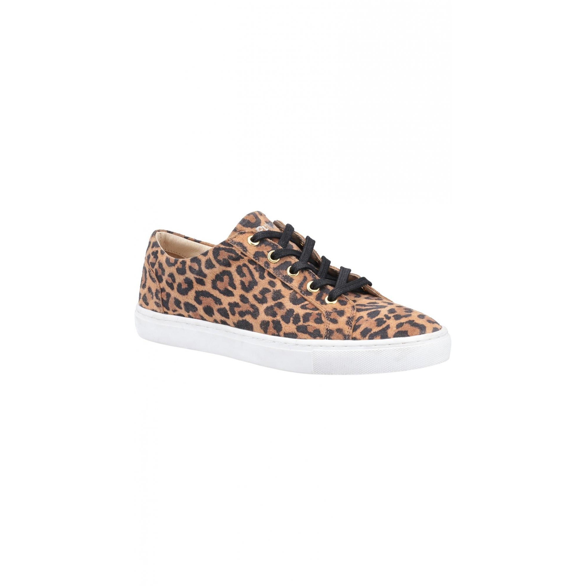 Hush Puppies Womens/Ladies Tessa Leopard Print Leder Turnschuhe (Braun/Schwarz)