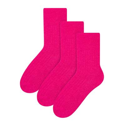 3 Paar Wollsocken für Damen | Steven | Atmungsaktive gepolsterte Damensocken Rosa Image