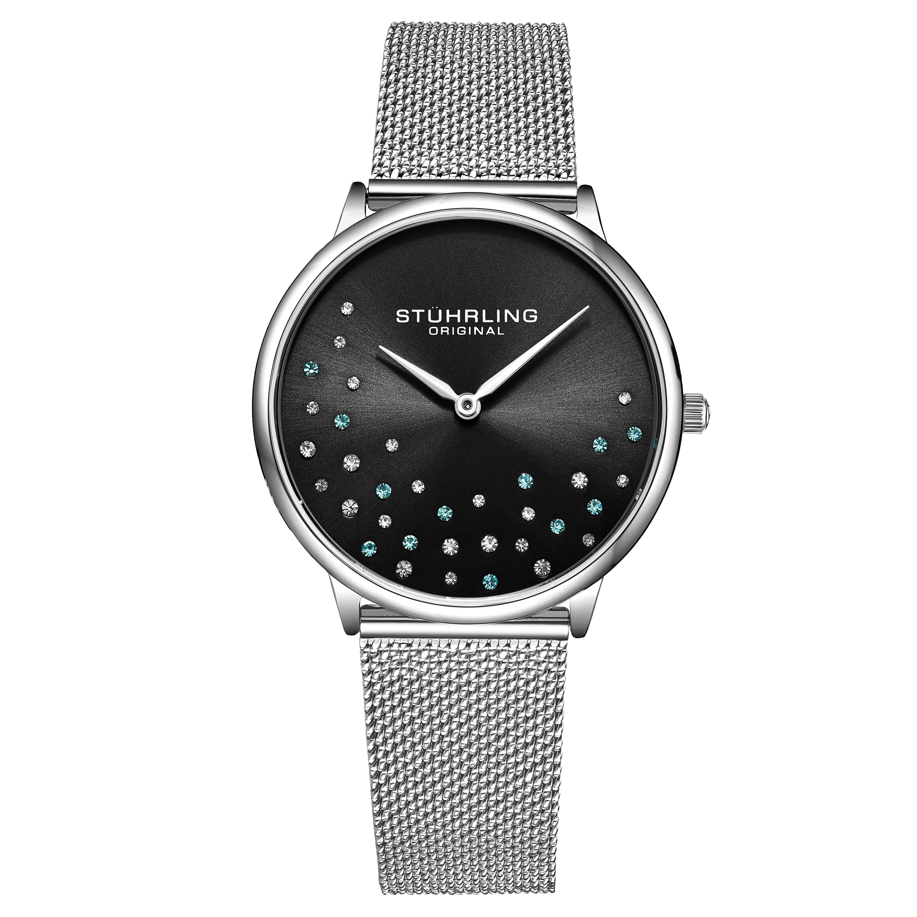 Silber und Schwarz Symphony Quartz 38mm