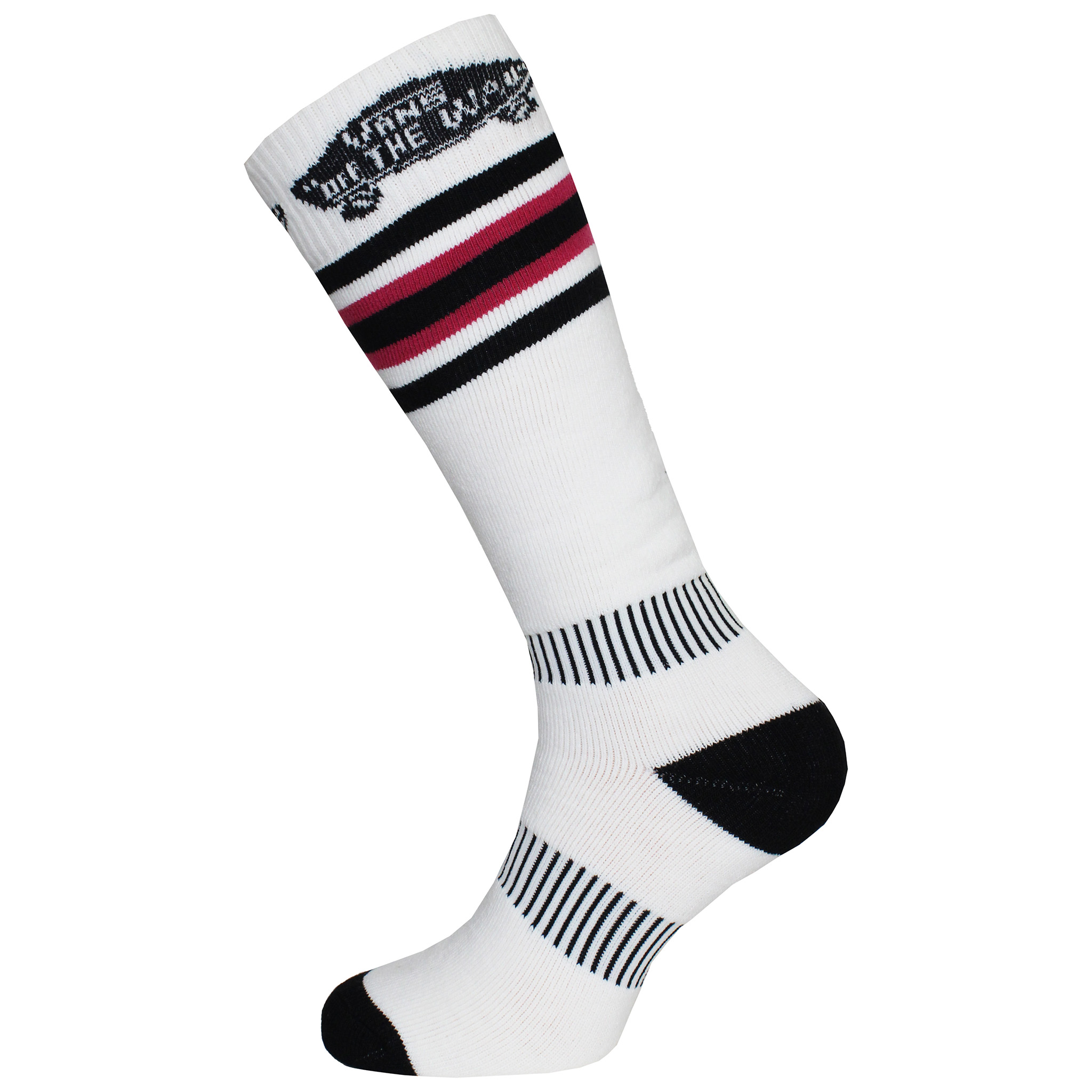 Vans von der Wand Weißer/Schwarzer Schnee Mid Womens Performance Socken VQJP6MZ Image