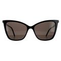 Saint Laurent Cat Eye Damen Schwarz Grau Sonnenbrille