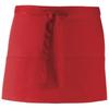 Premier Ladies/Womens Colours 3 Pocket Schürze (2er Pack) (Rot)