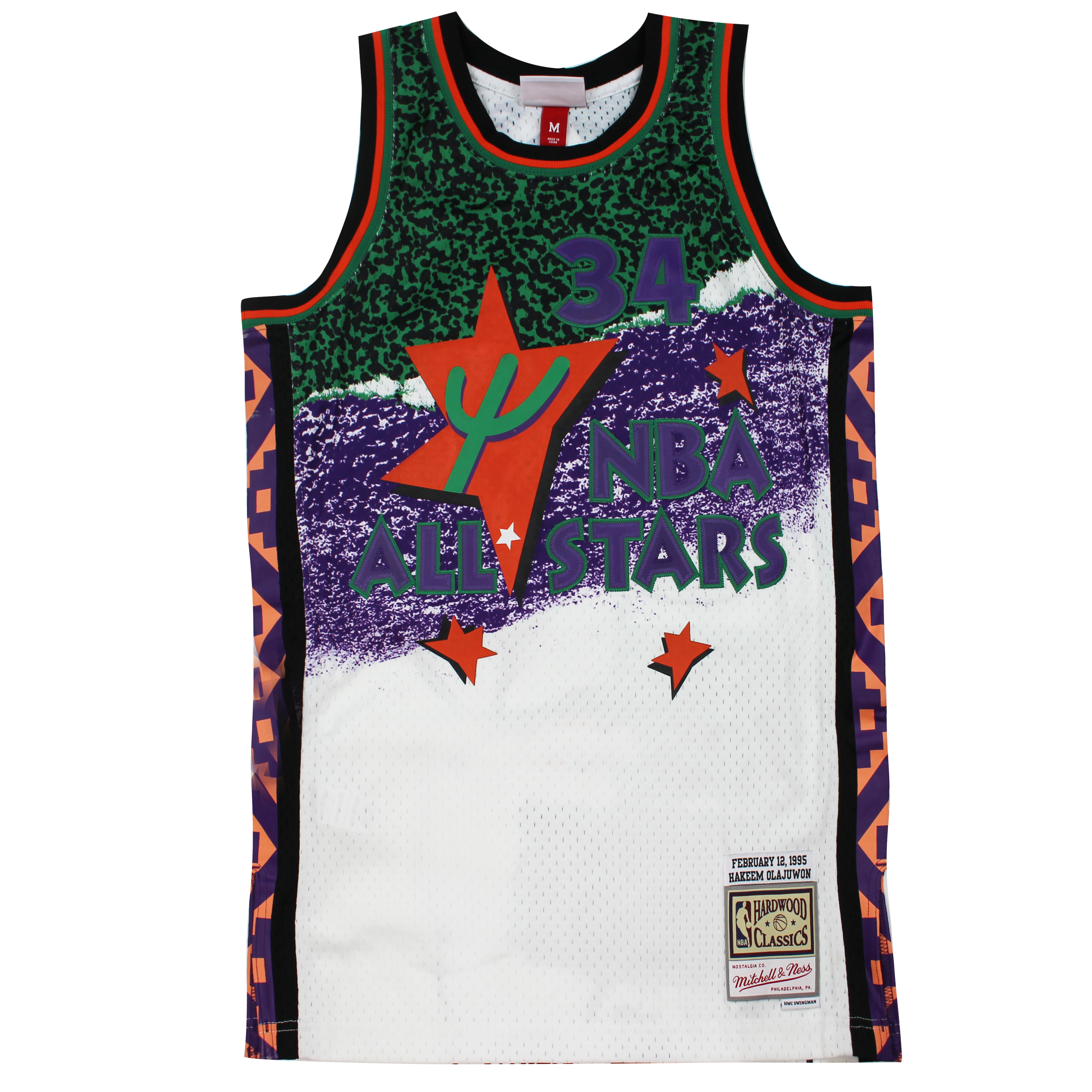 Mitchell & Ness Hakeen Olajuwon 34 1995-96 West NBA All Star Swingman Trikot Image