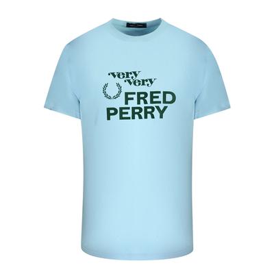 Fred Perry Very Very Logo Blaues T-Shirt