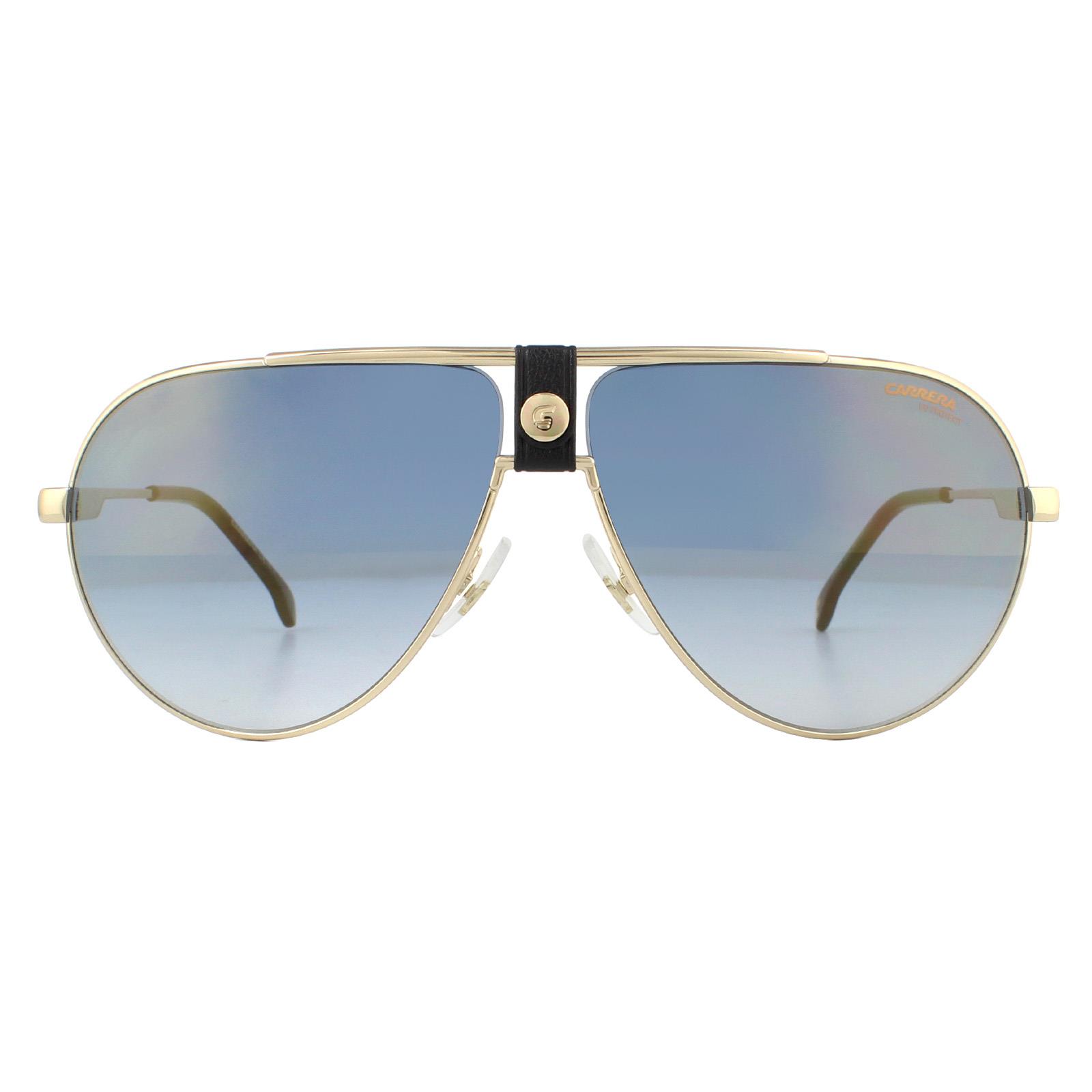 Carrera Sonnenbrille 1033/S 2M2 1V Schwarz-Gold Blau-Gold Verlaufsspiegel Image