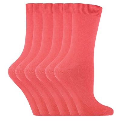 Sock Snob - 6 Paar Damen einfarbige Baumwollsocken Image