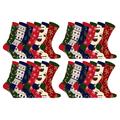 Herren Weihnachten Socken | Socke Snob | Neuheit bunte stilvolle lustige gemusterte Crew Xmas Socken - 24 Pack