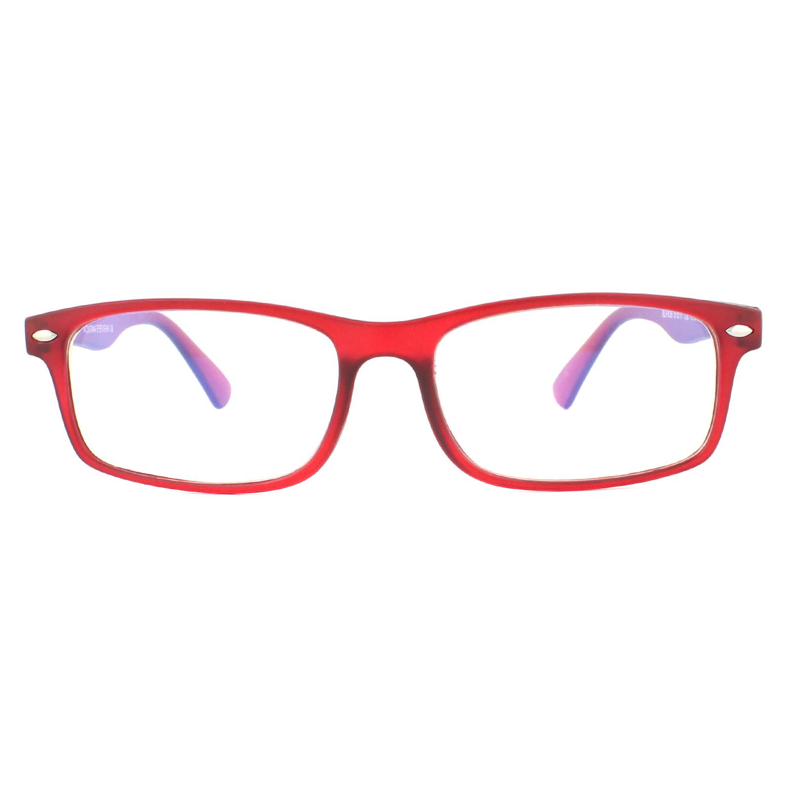 Montana Lesebrille BLF83-B Matte Rot Burgund Blau Light Block +3.00 Image