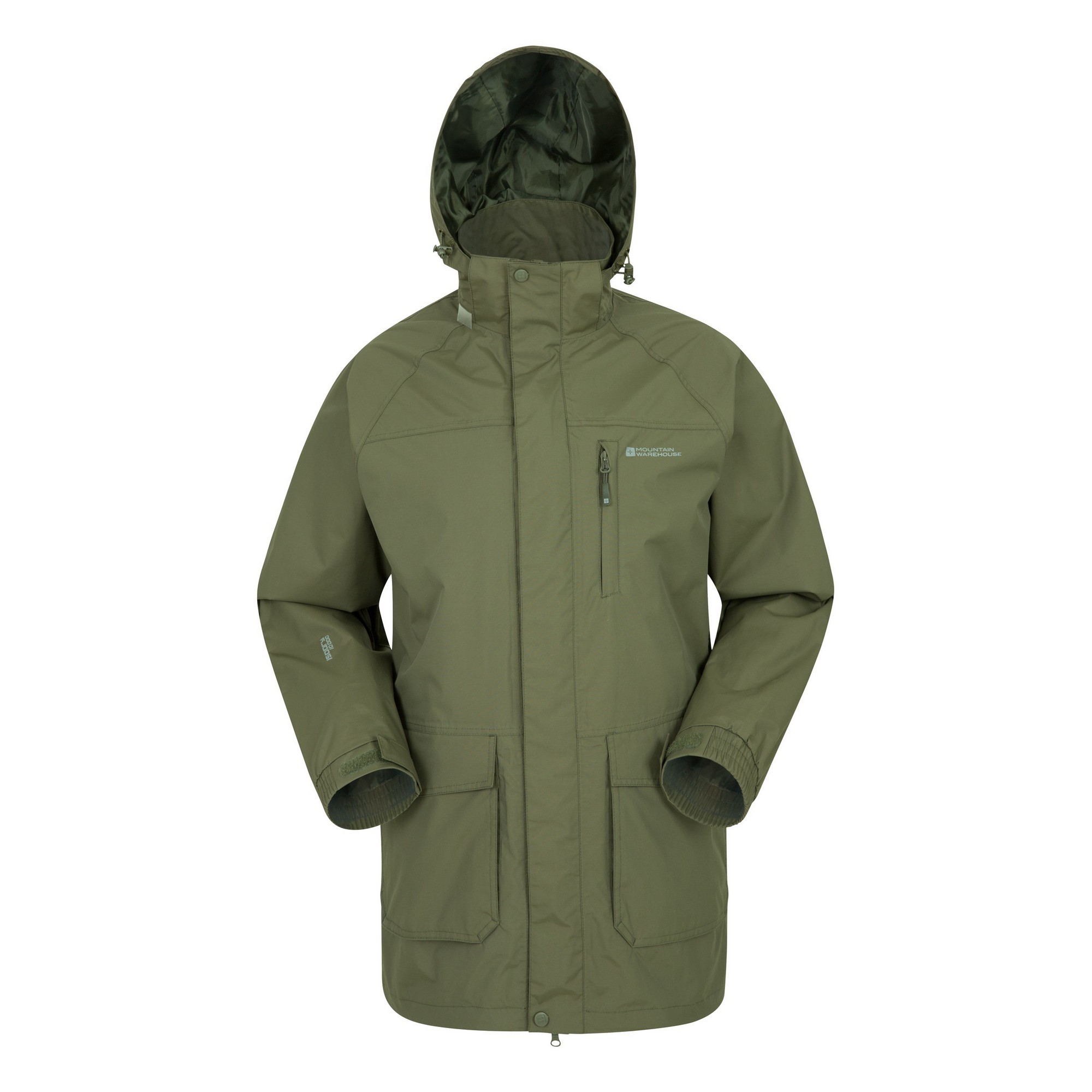 Mountain Warehouse Herren Glacier II Lange Wasserdichte Jacke (Grün)