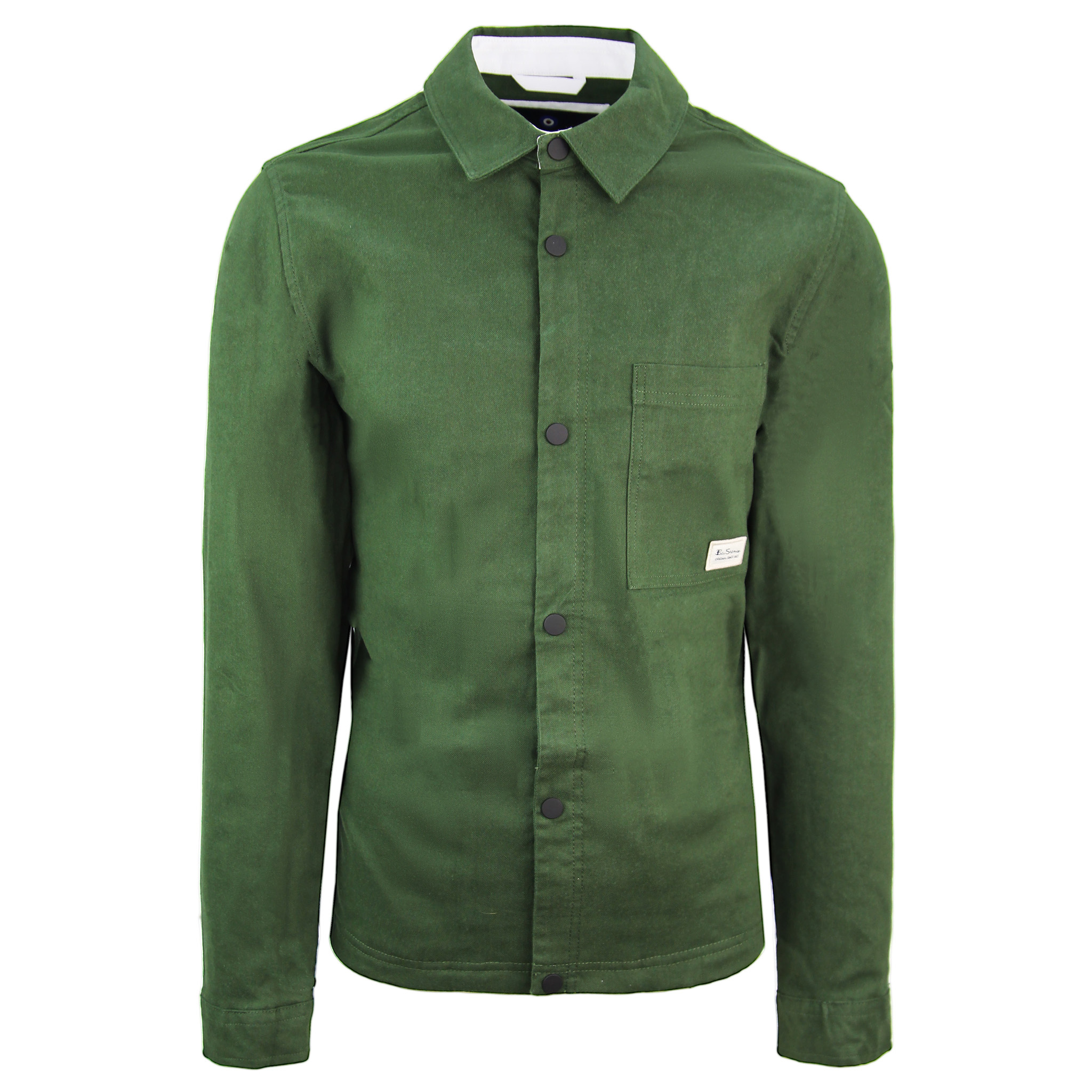 Ben Sherman Trucker Mens Green Shirt Jacke Image