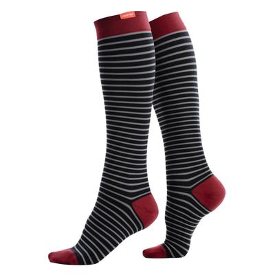 VIM&VIGR - Abgestufte Kompressionssocken 30-40 mmhg mit Nylon für Männer & Frauen - Schwarz & Grau Image
