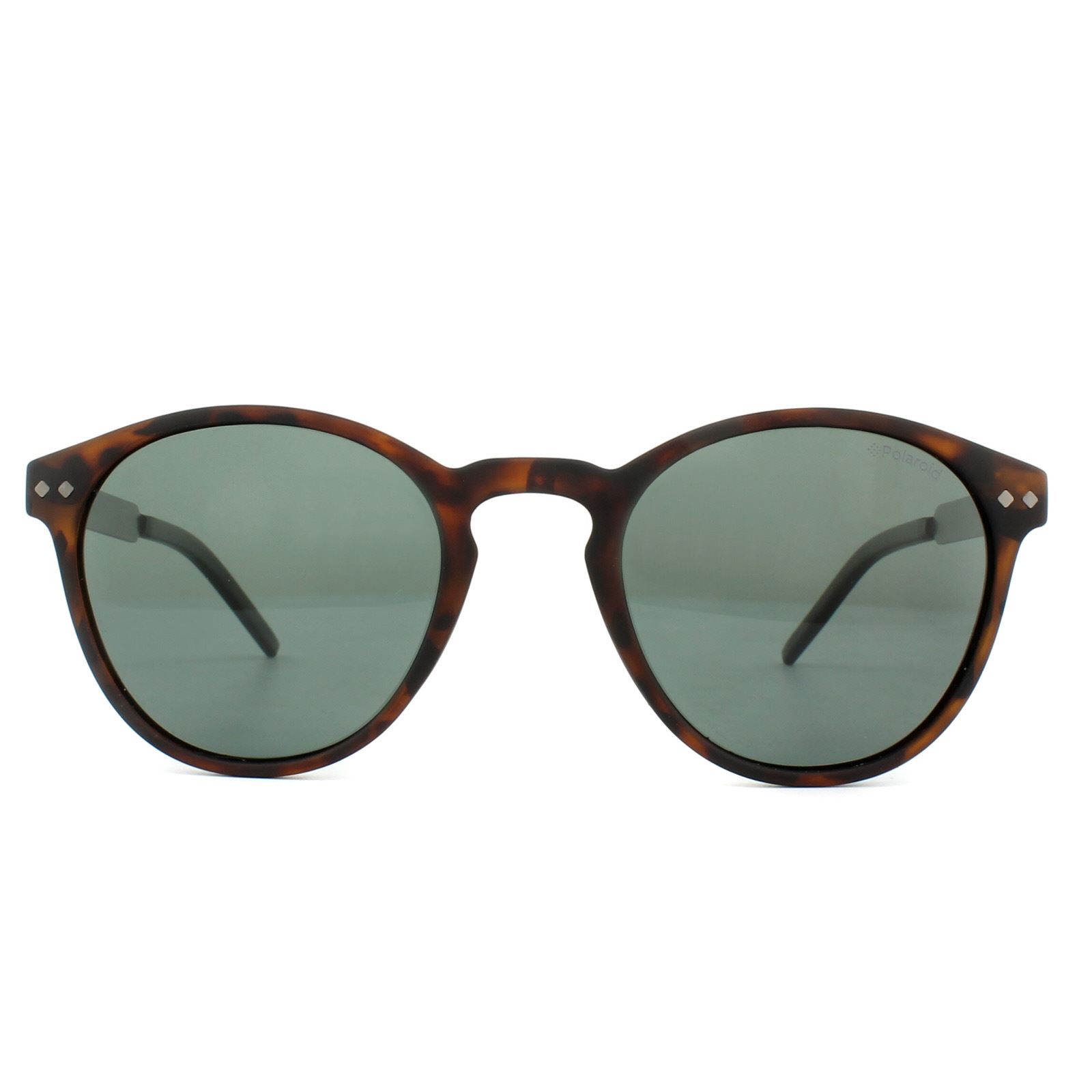 Polaroid Runde Unisex Matt Havanna Grün Polarisierte Sonnenbrille