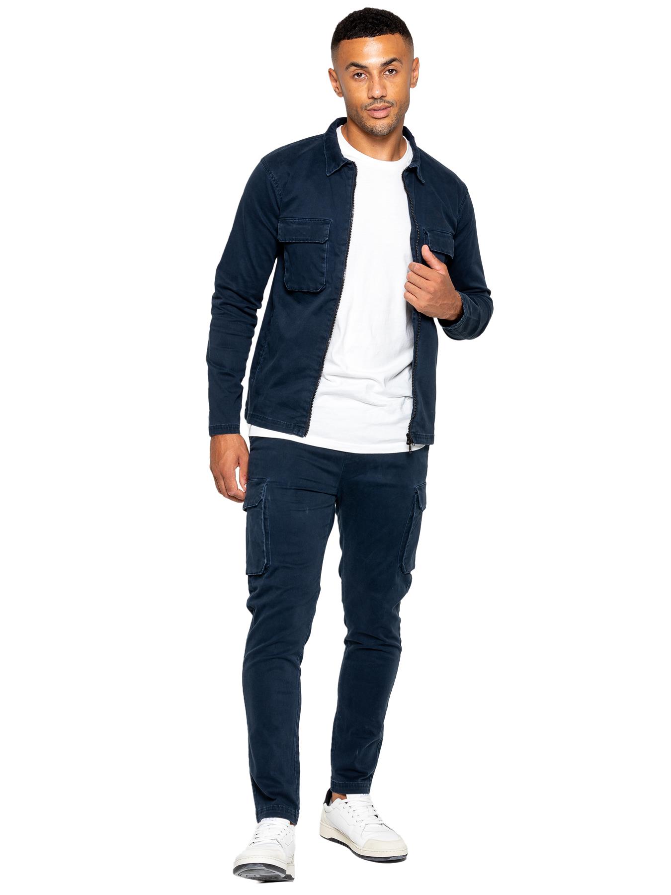 Enzo | Herren Cargo-Trainingsanzug-Set - Navy Image