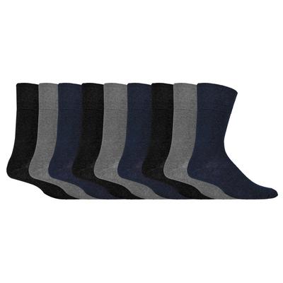 Gentle Grip - 9 Paar nicht elastische Socken aus weicher Baumwolle für Herren - BNG Image