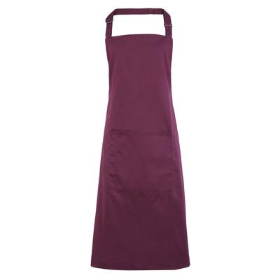 Premier Ladies/Womens Colours Bip Schürze mit Tasche (2er Pack) (Aubergine) Image