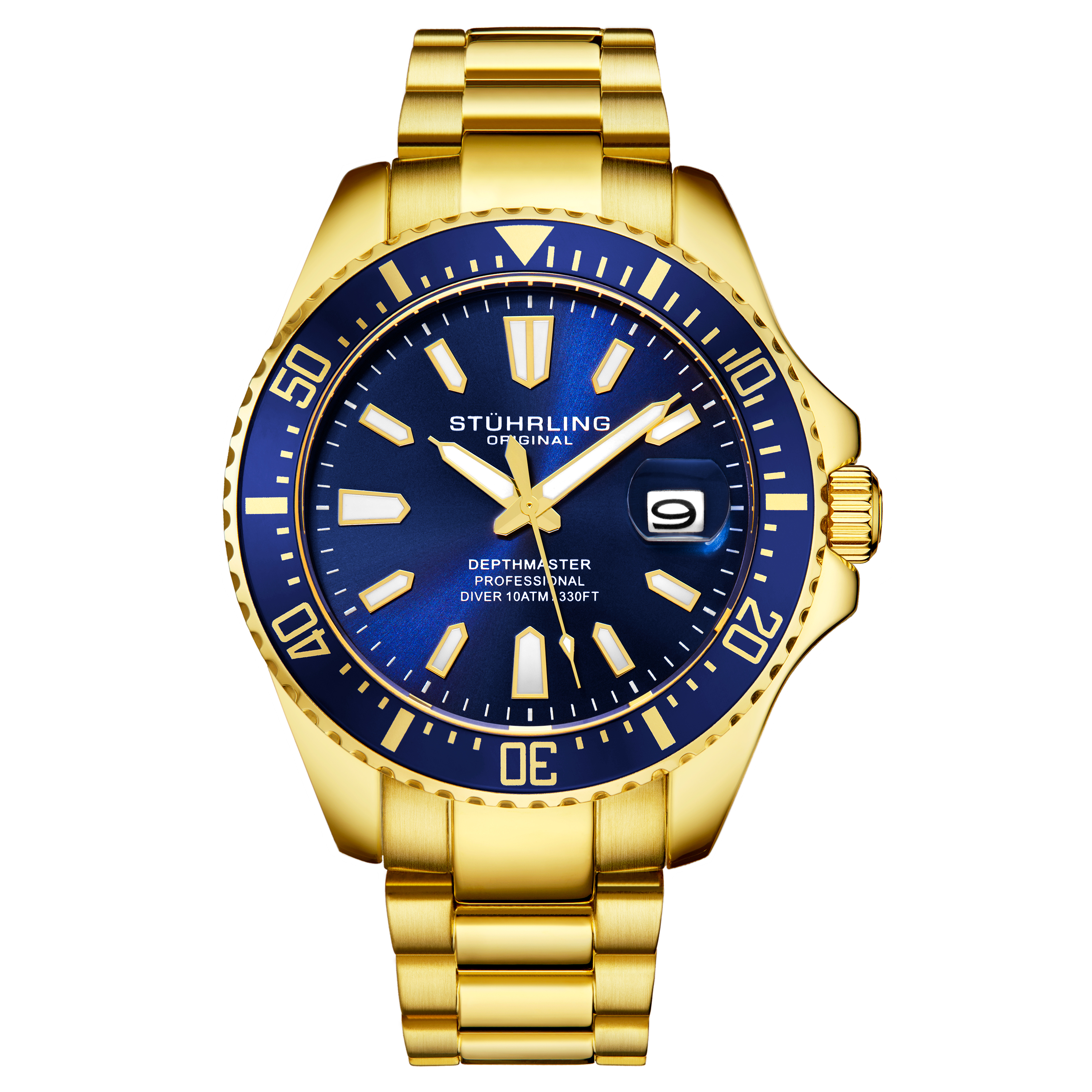 Blau und Gold Depthmaster Quartz 42mm