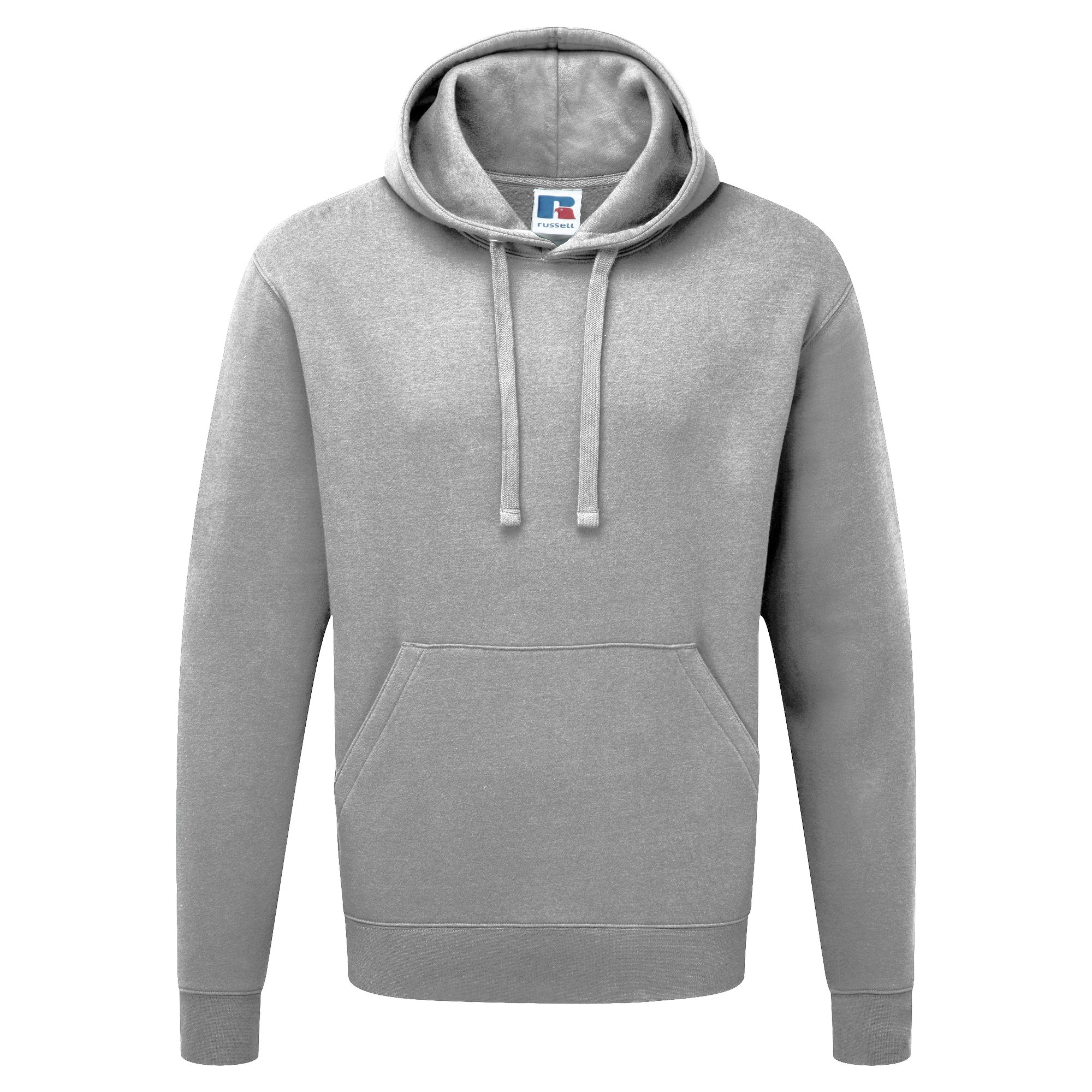 Russell Mens Authentic Hooded Sweatshirt / Hoodie (Light Oxford) Image