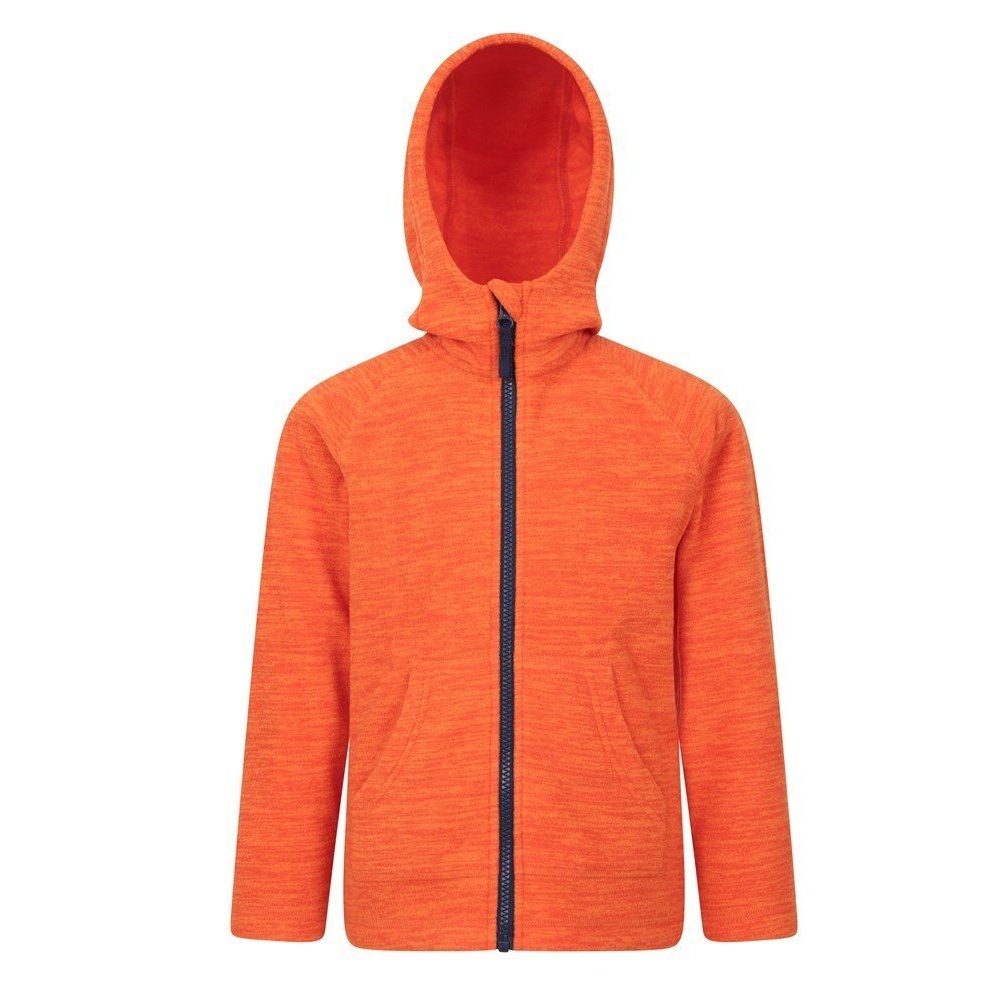 Mountain Warehouse Childrens/Kids Snowdonia Microfleece Full Zip Hoodie (Orange)