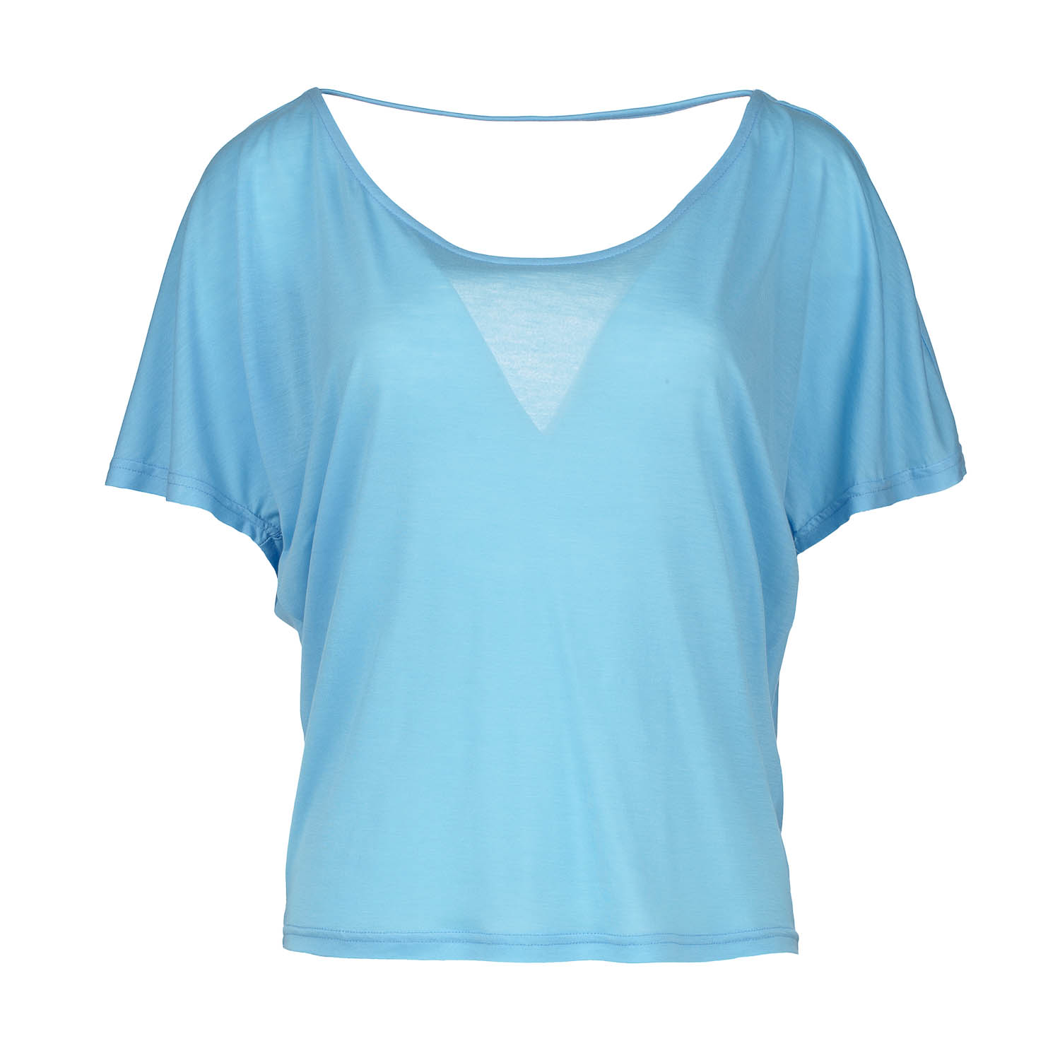 Himmelblaues Drape Back Top Image